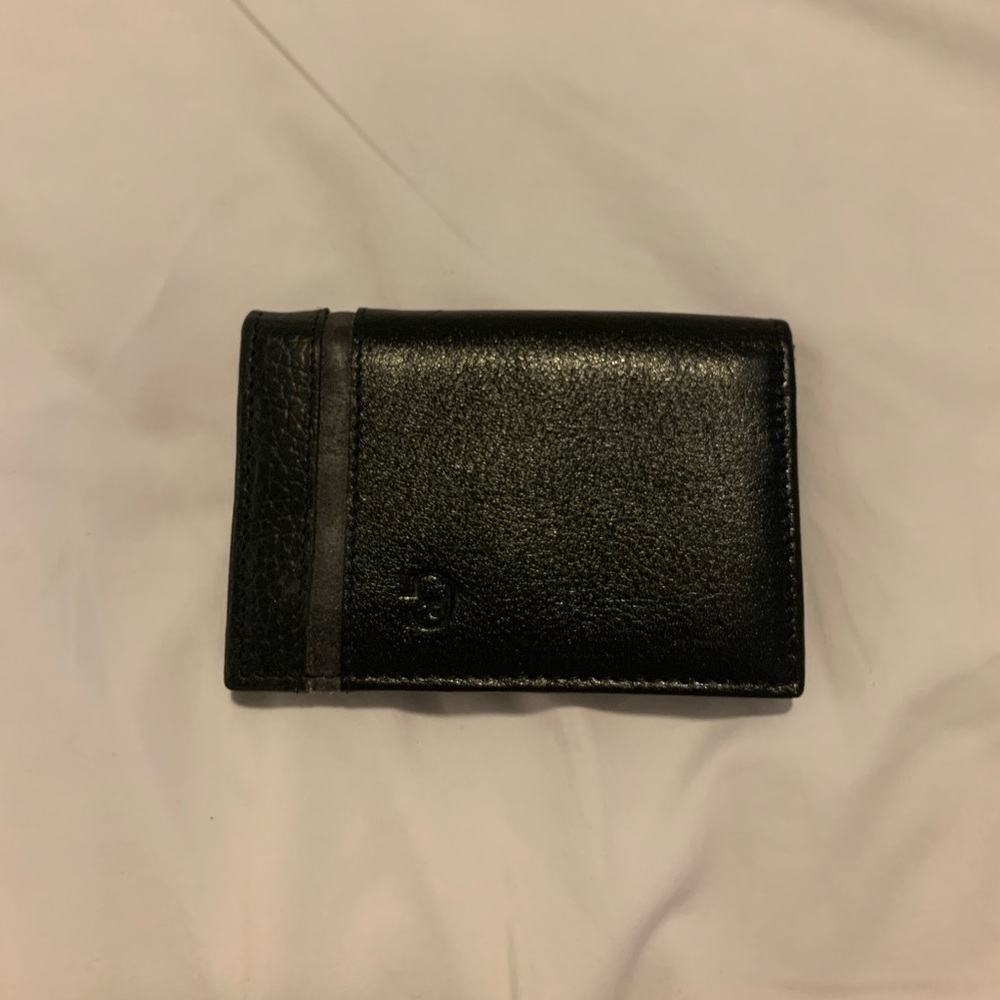 Black leather card holder/wallet